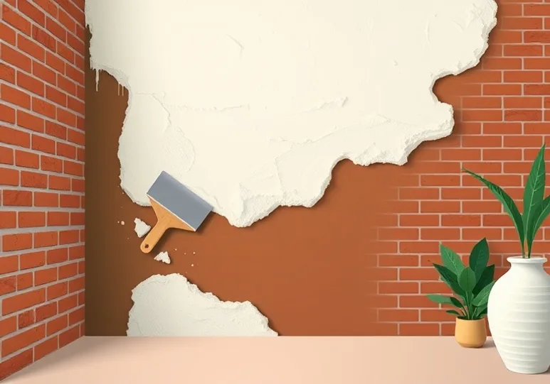 Application d'un enduit décoratif à la lisseuse sur un mur